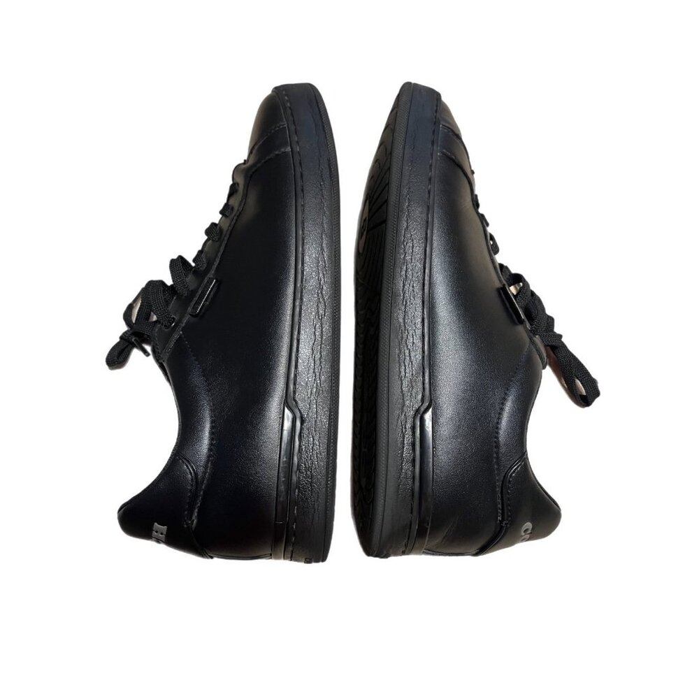 Coach Mens Leather Sneaker Low Line Size 11 D Black C8874 - Picture 4 of 7